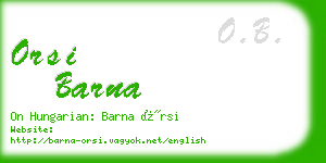orsi barna business card